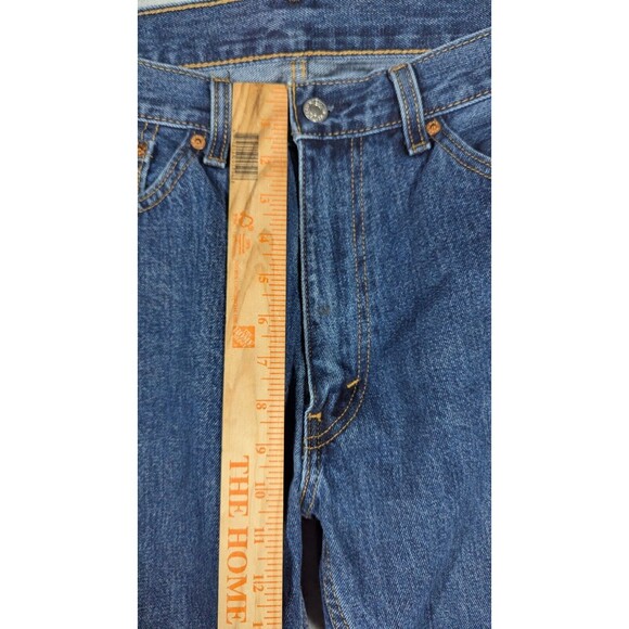 Levis Men Jeans 36x26 505 Straight Regular Fit Medium Wash Denim Zip Fly - Picture 6 of 14